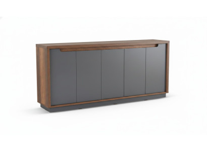 Sideboard Grau Braun Zweifarbig Modern Design Rechteckig Arbeitszimmer