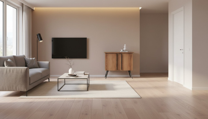 Kommode Braun Einfarbig Arbeitszimmer Stauraum Modern Design Stil