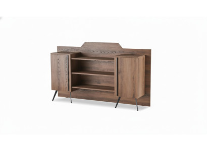 Aktenschrank Sideboard Regale Stauraum Braun Einfarbig Modern Design