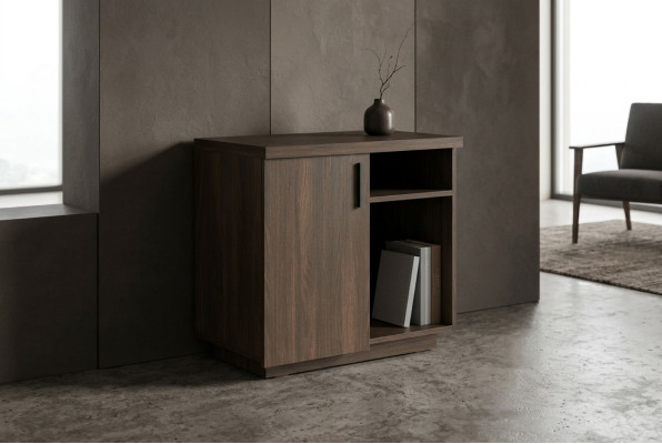 Kommode Braun Einfarbig Modern Design Rechteckig Arbeitszimmer Wohnzimmer