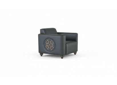 Sessel Schwarz Einfarbig Modern Design Stil Arbeitszimmer Wohnzimmer