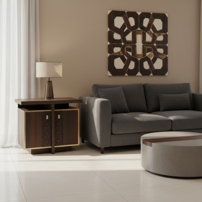 Sideboard Braun mit Türen Einfarbig Modern Arbeitszimmer Aktenschrank