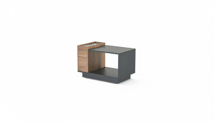 Schwarz-Brauner Arbeitszimmer Couchtisch Designer Ablagetisch Holz Möbel