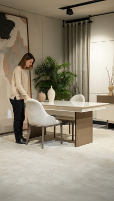 Schicke Esszimmer Garnitur Küchen Set Designer Esstisch 6x Sitzstühle