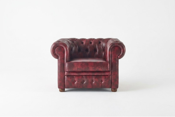Sessel Chesterfield Bordeaux Einfarbig Chesterfield Wohnzimmer Klassisch
