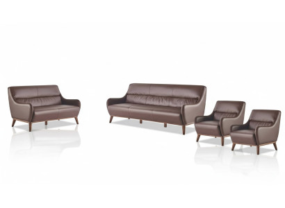Sofagarnituren Klassisch 3-Sitzer 2-Sitzer Sessel Leder Couch Sofa-Set