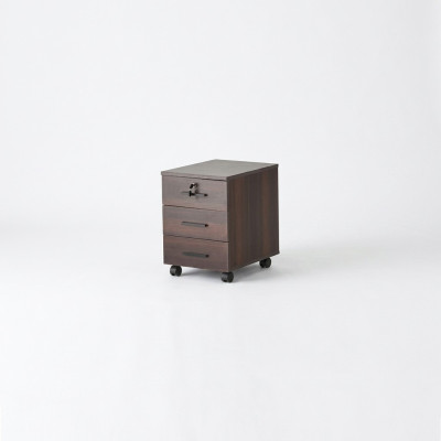 Kommode Schubladen Arbeitszimmer Modern Rollen Rechteckig Form Braun
