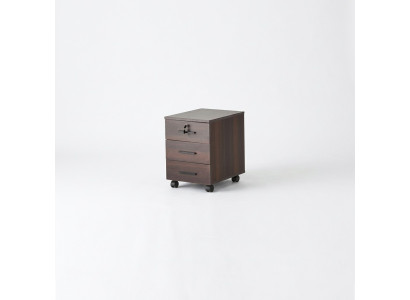 Kommode Schubladen Arbeitszimmer Modern Rollen Rechteckig Form Braun