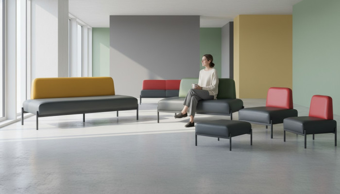 Sitzmöbel 3-Sitzer 2-Sitzer Sessel Hocker Schwarz Gelb Grün Rot Couch