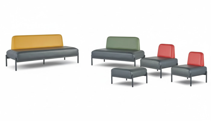 Sitzmöbel 3-Sitzer 2-Sitzer Sessel Hocker Schwarz Gelb Grün Rot Couch