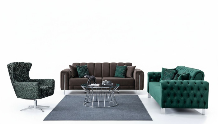 Luxusný 3-sedačkový gauč, moderný čalúnený set, nová tkanina, nábytok do domácnosti