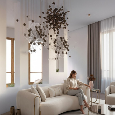 Luxusná sedacia súprava pre 3 osoby v béžovej farbe moderného dizajnu
