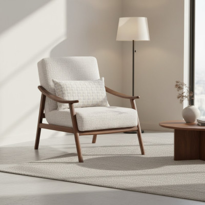 Moderná luxusná tkaninová stolička do obývačky