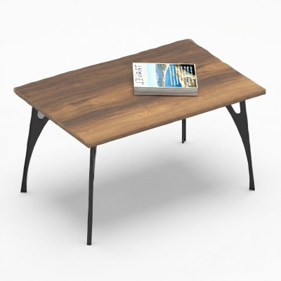 Hnedý drevený konferenčný stolík