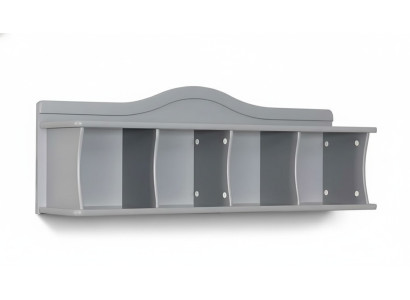 Wandmodul aus Holz in Grau modern, elegantes Stauraummöbel