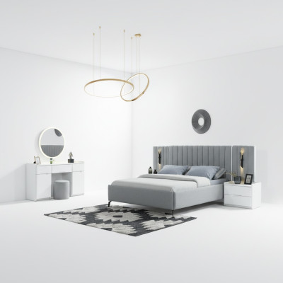 Elegantný nábytkový set do spálne 5 dielov + 2 nočné stolíky
