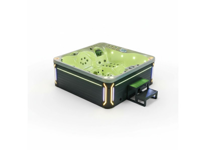 Whirlwanne Hydromassagewanne Whirlpool Blubberbad Spa-Bad Sprudelbad 210x210 cm