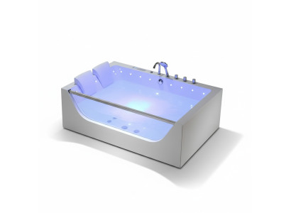 Whirlpool Whirlwanne Hydromassagewanne Blubberbad Spa-Bad Sprudelbad 180x120 cm