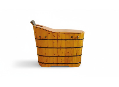 Badewanne aus Holz Holzbadewanne Badezuber Wellnesszuber Fitovanna 110x58 cm