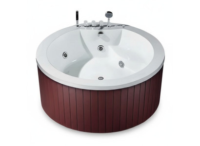 Whirlwanne Hydromassagewanne Whirlpool Blubberbad Spa-Bad Sprudelbad 150x150 cm