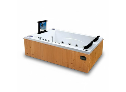 Whirlwanne Whirlpool Blubberbad Hydromassagewanne Spa-Bad 186x150 cm