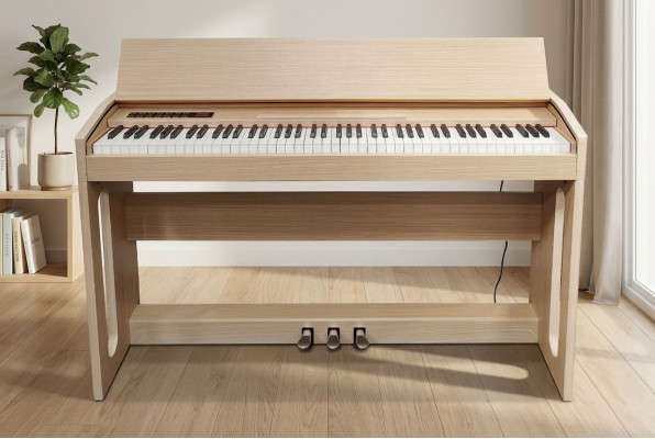 Digitálny klavír na domáce použitie 130 cm svetlo hnedý