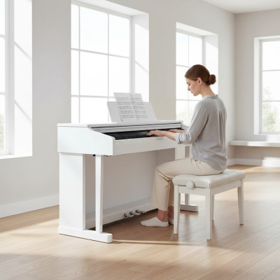 Digitálny klavír Stage Piano v bielej farbe