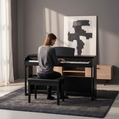 Digitálny klavír do domácnosti 138 cm Čierny