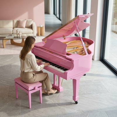 Digitálne lesklé piano v ružovej farbe