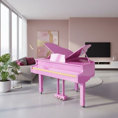 Digitálne lesklé piano v ružovej farbe