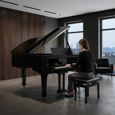 Lesklé čierne piano