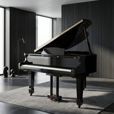 Lesklé čierne piano