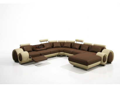 Ledersofa Eckcouch Ecksofa Sofa Couch Polster Leder Sitz Garnitur Wohnlandschaft