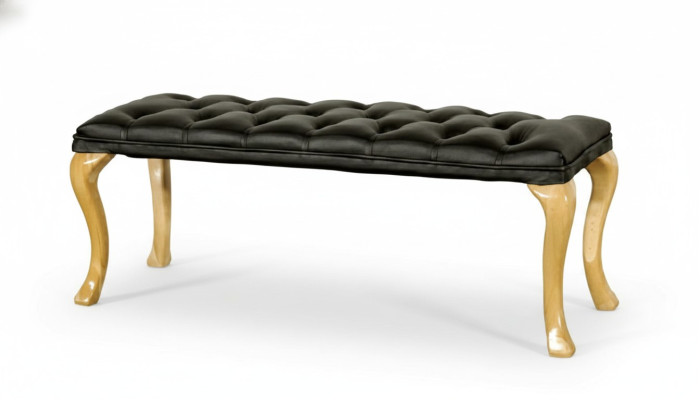 Chaise Lounge Chesterfield Liege Sitz Hocker Leder Textil 50x50x45 /120x40x45