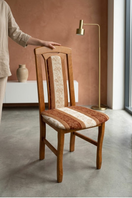 Massivholz Stuhl Esszimmerstuhl Designer Textil Stuhl Stühle Esszimmerstühle K34