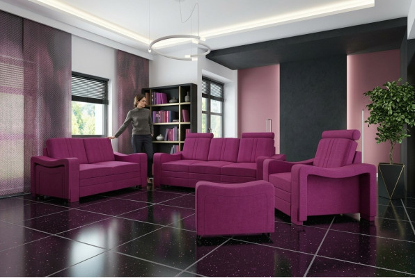 Sofagarnitur Textil Polster Couch Sofa Garnitur Stoffsofa 3+2+1 Wohnlandschaft