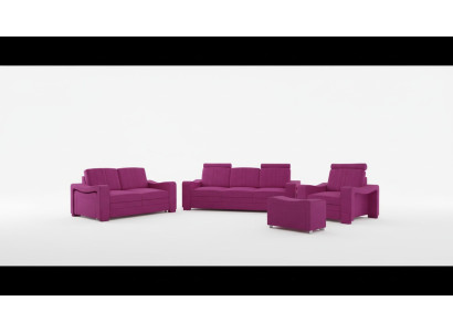 Sofagarnitur Textil Polster Couch Sofa Garnitur Stoffsofa 3+2+1 Wohnlandschaft