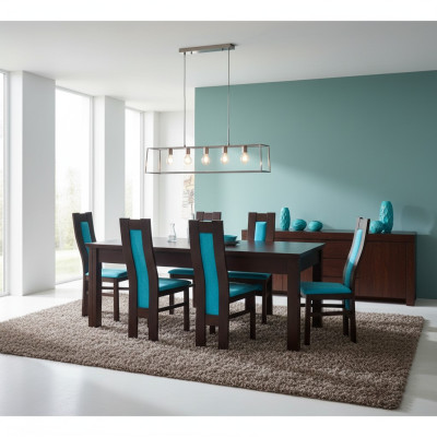 Esstisch + 6 Stühle Esszimmer Stuhl Set Essgruppe Moderner Tisch Tische Neu