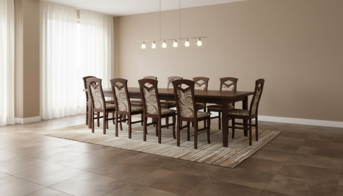 Esstisch + 12 Stühle Esszimmer Set Essgruppe Klassischer Tisch Tische Neu