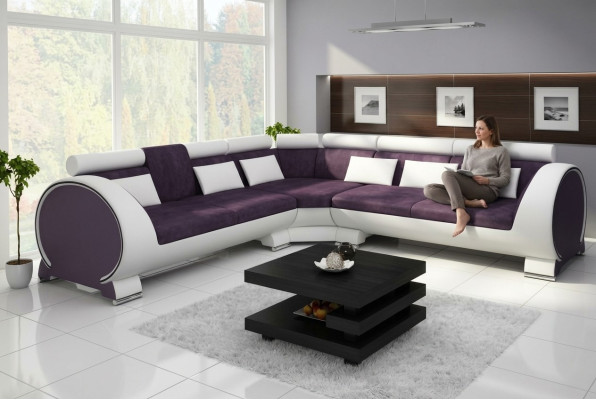 Wohnlandschaft Couch Polster Sofa Sitz Ecke Eck Wohnlandschaft Garnitur LT01 NEU