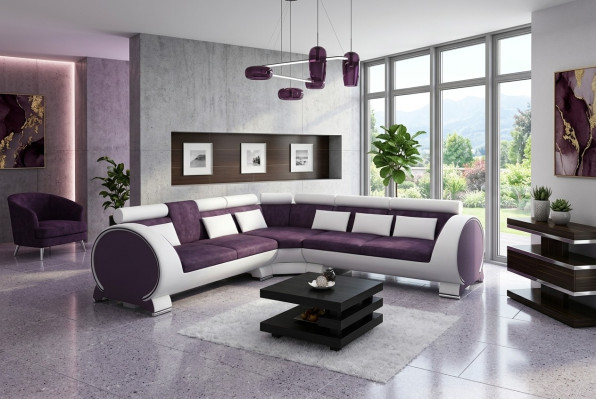 Wohnlandschaft Couch Polster Sofa Sitz Ecke Eck Wohnlandschaft Garnitur LT01 NEU
