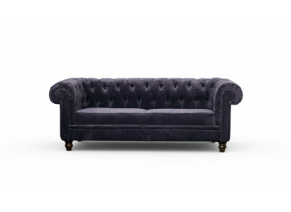Edle Designer Chesterfield Sofa Polster Couch Sitz Textil Stoff Garnitur Samt