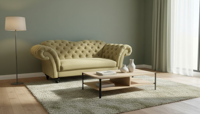 Chesterfield Samt Stoff Textil Sofa Couch Polster 3 Sitz Klassische Couchen Neu