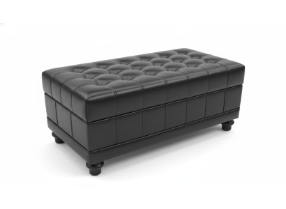 Chesterfield Fußhocker Hocker Ottoman Pufa Fußablage Polster Leder Textil