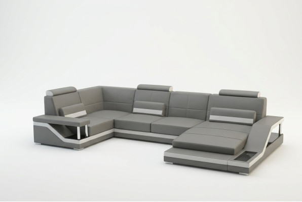 Wohnlandschaft Sofa Polster Couch Ecke Ecksofa Garnitur Textil Stoff Leder Sofas