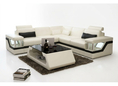 Wohnlandschaft Ecksofa Sofa Couch Ecksofa Polster Eck Garnitur Leder Couchen