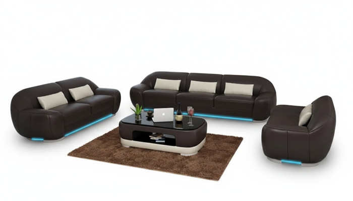 Ledersofa Couch Sofagarnitur Ecksofa Eck Garnitur Design Dekor Modern Sofa