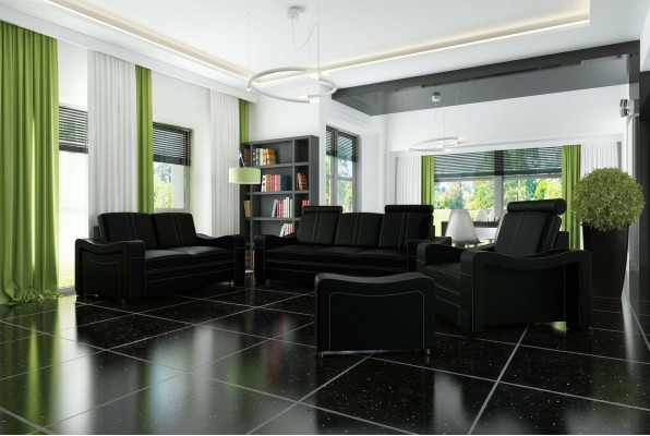 LEDERSOFA DESIGN SOFA SOFAGARNITUR 3+2+1 SOFA COUCH GARNITUR POLSTERGARNITUR