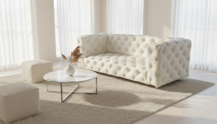 Chesterfield Sofa Polster Couch Ledersofa Designer Lounge Sofas Neu
