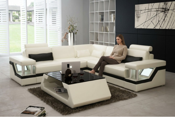 Ecksofa Wohnlandschaft XXL Big Couch Polster Garnitur Eck Couchen U Form Sofas